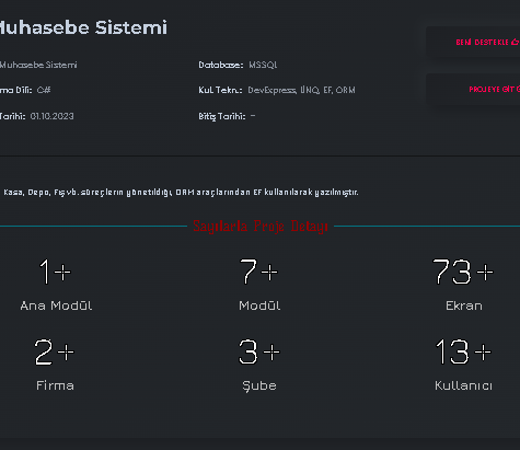 Ön Muhasebe Sistemi Detay